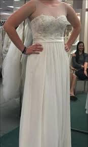 Buy chiffon wedding dresses and get the best deals at the lowest prices on ebay! David S Bridal Illusion Tank Chiffon Wedding Dress With Lace Wedding Dress New Size 10 400