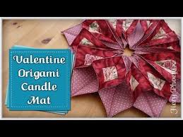Origami Candle Mat Full Free Tutorial By Babs At Myfieryphoenix Origami Candle Mat Origami Candle Fabric Origami
