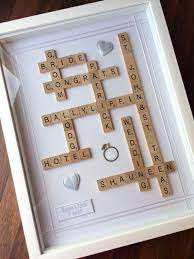 Wedding Gift Frame Personalised Scrabble Style Art Wedding Frame Gift Scrabble Letter Crafts Scrabble Tile Crafts