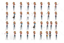 Jenny must determine the most important details of the object or animal she's going to draw. Blonde Woman Character Cartoon Vector Illustration Collection Flat In Illustrations On Yellow Images Creative Store