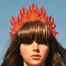 Fire Headband Flame Headdress Fire Costume for Women Halloween - Etsy