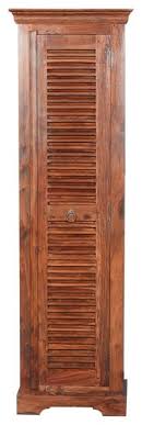 They had a beautiful daughter, called rosie. Farmhouse Louvered Door Solid Acacia Wood Tall Narrow Linen Cabinet Traditional Armoires And Wardrobes By Sierra Living Concepts Houzz