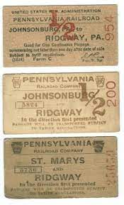 Pennsylvania Rr Tickets Trem Vapor