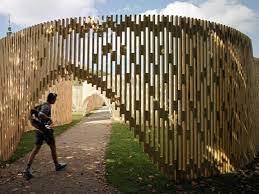 Fabric S Zoetrope Inspired Trylletromler Pavilion In King S Garden Copenhagen Pavilion Architecture Pavilion Futuristic Architecture