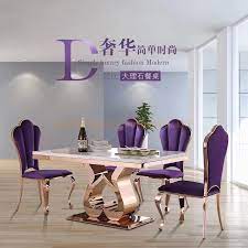 Browse 132 purple dining chair on houzz whether you want inspiration for planning purple dining chair or are building designer purple dining chair from scratch, houzz has 132 pictures from the best designers, decorators, and architects in the country, including watershed design and lisa frantz interiors. China Dining Table Set 6 Seater Glass Top Purple Chair Luxury Stainless Steel Dining Chair China Metal Restaurant Chairs White Dining Chairs