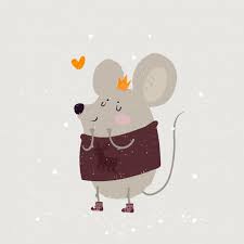 Illustration Of A Mouse A Symbol Of 2020 Cute Mice Princess In Crown Mouse Illustration Christmas Illustration New Year Illustration