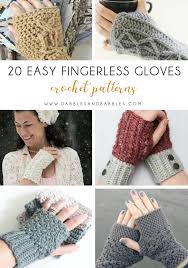 The women's fingerless gloves include 3 sizes. 20 Easy Fingerless Gloves Crochet Patterns Dabbles Babbles