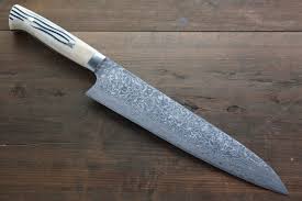 Saji R2 Sg2 Black Damascus Gyuto Japanese Chef Knife 240mm Wtih Deer H Japanny Best Japanese Knife Japanese Chef How To Cook Fish Japanese Cooking Knives