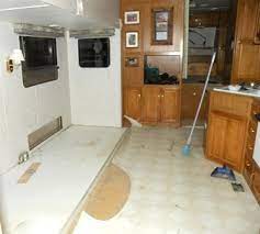 May 14, 2021 · below we've compiled our top tips for remodeling a travel trailer or motorhome, as well as some of the very best travel trailer remodel photos on the internet. Rv Remodeling Demolition Is The First Step In An Rv Remodel