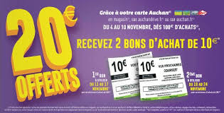 De son côté, auchan rappelle que ces démarches ne sont en aucun cas liées à l'enseigne de grande une période durant laquelle de faux bons d'achat associés à l'enseigne allemande avaient. Auchan 2 Bons D Achat De 10 Offerts Des 100 D Achat