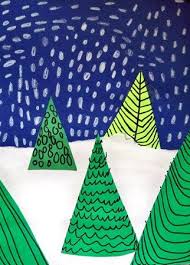 Winter Trees Project Dessin Noel Creation De Noel Theme Noel