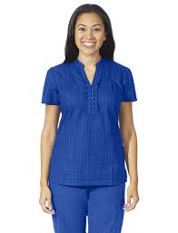 Kristen Split Neck Button Placket Top Nurse Costume How To Wear Fashion