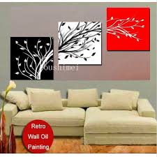 3 Pieces Free Shipping Hot Sell Modern Wall Painting Red White Tree Life Home Decorative Art Jpg 700 700 Canvas Decor Bedroom Wall Paint Bedroom Wall Art