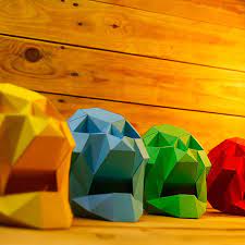 Polygonal Paper Sculptures By Studio Craft Inspiration Grid Design Inspiration Paper Sculpture Paper Crafts Cards Paper Artwork