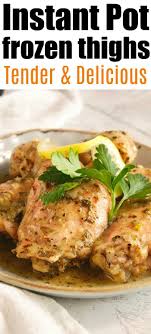 Roasting the chicken thighs first helps to build up the flavour. Instant Pot Frozen Chicken Thighs Instant Pot Recipes Chicken Instant Pot Chicken Thighs Recipe Cooking Frozen Chicken