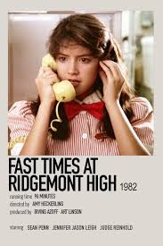 Fast Times At Ridgemont High By Jessi In 2020 Minimal Movie Posters Fast Times Movie Tv