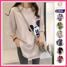 S, m, l, xl, xxl & xxxl cutting : Cat Walk Korean House Tshirt Women Plus Size Tops Loose O Neck Half Sleeve Cartoon Mic Mouse Animal Print Baju Perempuan Comfort Fashion Design 5 Colors M Xxl Lazada