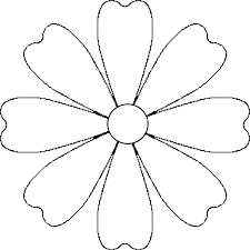 This drawing was made at internet users' disposal on 07 february 2106. Flower Daisy 8 Petal Template Flower Petal Template Flower Template Daisy Petals