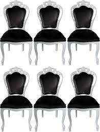 Get it as soon as wed, jun 9. Casa Padrino Luxury Baroque Dining Chair Set Black White Handmade Solid Wood Kitchen Chairs With Fine Velvet Fabric 6 Baroque Chairs Baroque Dining Room Furniture