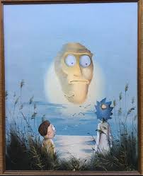 Show Me What You Got Painting Thrift Store Art Rick And Morty