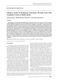 If you are interested in this offer, kindly follow the below details of the position designation:sr or registrar or consul. Pdf Clinical Audit In Radiation Oncology Results From One Academic Centre In Delhi India