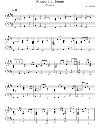 Print And Download In Pdf Or Midi Minecraft Theme This Is The Theme From Minecraft On Piano It S A Reall Violin Sheet Music Minecraft Theme Cello Sheet Music