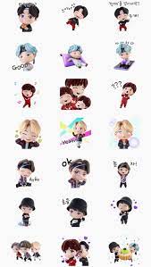 tinytanがlineスタンプに bbmasがhuluと日テレプラスで生放送決定 btsイラスト bts 壁紙 lineスタンプ