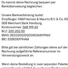Falls sie als zahlungsart banküberweisung ausgewählt haben, finden sie unten die bankverbindungsdaten, unter deren anwendung die überweisung zu tätigen ist. H M Bestellung Empfanger Nicht Gefunden Was Nun Bank Schreiben Uberweisung