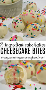 2 Ingredient Cake Batter Cheesecake Bites Recipe Desserts 2 Ingredient Cakes Cake Batter Cheesecake