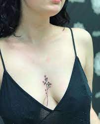 Pin By Phan Nun On Tattoo Tiny Tattoos For Women Sternum Tattoo Women Small Chest Tattoos