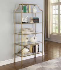 Art deco furniture carving and ornament is relatively subdued; Modern Art Deco Matte Gold Book Shelf