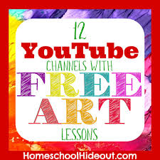 12 Art Lessons On Youtube Your Kiddos Will Love Homeschool Hideout Art Lessons For Kids Art Education Lessons Art Lessons