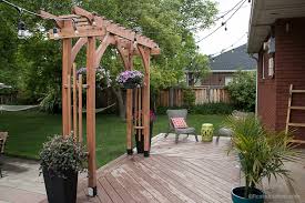 For inspiration, we've gathered 25 beautiful diy rustic wedding arches of different styles from real weddings. Remodelaholic How To Build A Garden Arbor For A Backyard Wedding Arch