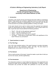 A Guide To Writing An Engineering Laboratory Lab Report Throughout Engineering Lab Report Template Best Samp Lab Report Template Lab Report Report Template