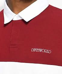 Black And White Long Sleeve Polo Deathworld Gemsbok Burgundy White Black Long Sleeve Polo Shirt Casual Shirts Long Sleeve Polo Shirt Long Sleeve Polo