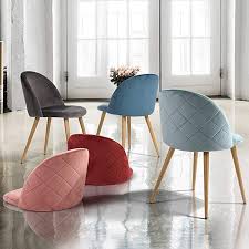 Coavas Dining Chairs Set Of 2 Soft Velvet Seat And Back With Wooden Style Metal Legs Chairs For Dining An Dining Chairs Velvet Dining Chairs Living Room Chairs