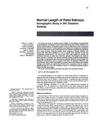 Pdf Normal Length Of Fetal Kidneys Sonographic Study In