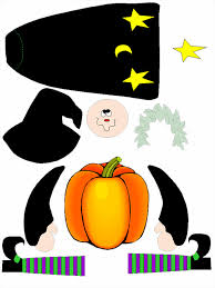 Salut tout le monde !!!! Decoupage Et Collage Pour Halloween Une Sorciere En Tableau Ou En Pantin