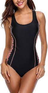 Amazon Com Belamo Ladies Competitive One Piece Swimsuit Womens Racerback Athletic Swimwear Black White Clothing One Piece Swimwear Swimsuits