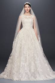 Beaded Lace Wedding Dress With Pleated Skirt David S Bridal Beaded Lace Wedding Dress Petite Wedding Dress Ball Gowns Wedding