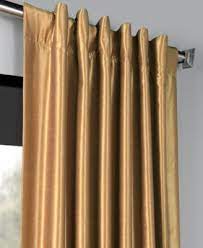 Exclusive Fabrics Furnishings Blackout Vintage Textured 50 Curtains Panel Curtains Gold Curtains Living Room