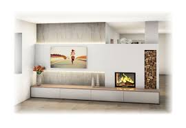 heizkamin tunnelofen integriert in tv wand und holzlager haus haus deko kamin tv wand
