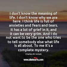 Check spelling or type a new query. I Don T Know The Meaning Of Life I Don T Know Why We Idlehearts