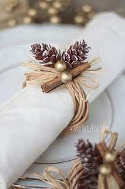 39 Festive Christmas Table Decorations To Brighten Up Your Holiday Table Christmas Napkins Holiday Table Decorations Christmas Napkin Rings