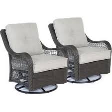 Hanover Orleans Set Of 2 Steel Swivel Rocking Chair S With Silver Lining Cushioned Lowes Com Swivel Rocking Chair Gliding Chair Fabric Lounge Chair