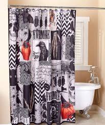 Halloween Shower Curtain Decor Nevermore Bath Accessories Bats Ravens Skull Unbranded Ho Halloween Bathroom Halloween Shower Curtain Bathroom Shower Curtains