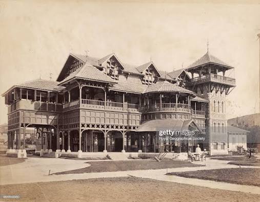 1855 India, Bombay. The Old Back Bay viewed from Malabar Hill.