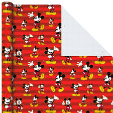 Check spelling or type a new query. Disney Mickey Mouse On Red Striped Wrapping Paper 22 5 Sq Ft Wrapping Paper Hallmark