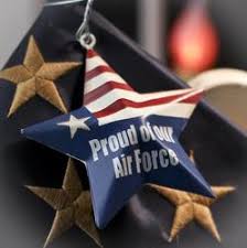 Some of our resin ornaments are enhanced with a material santa hat. Proud Of Our Air Force Metal Star Ornament Christmas Ornaments Christmas And Winter Holiday Crafts Factory Direct Craft