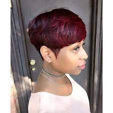 Traditional mushroom haircuts are the same length all the way around, but modern iterations focus on the rounded fringe and allow for more styling options in the back. Amazon Com Jiayi Mushroom Human Hair Premium Blend Pixie Cute Wig Afro Short Bob Curly Style Haircut Wig With Bangs For Black Women Ombre Color 1b Burgundy Beauty Personal Care